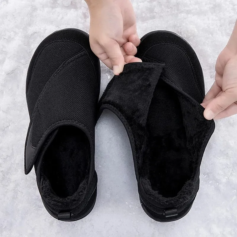 Winter Fur-lined Wide Box Toe Open Shoes for Elderly Men Women Diabetic Shoes Swollen Foot Fat Orthopedics Hallux Valgus Bunion — image 6