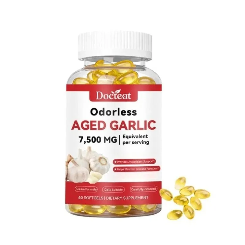 Extrait d'ail vieilli sans odeur 7500 mg 60 gélules Ajo Envejecido supplément antioxydant et soutien immunitaire gélules d'ail quotidiennes