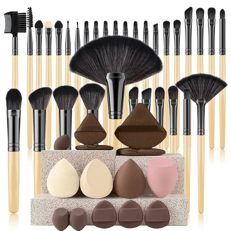 32Pc Makeup Brush Set Cosmetic Tools for Powder Eye Shadow Foundation Blush Blending Beauty Makeup Brush Kit for Makeup Starters — image 26