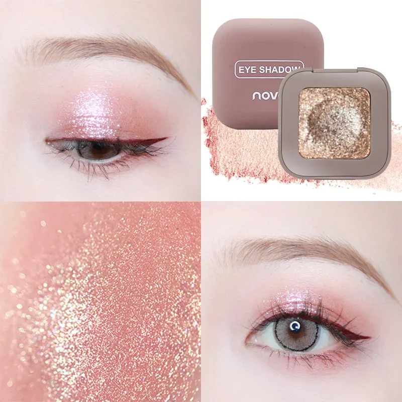 Ujung Jari Keyboard Cat Rias Eye Shadow Keren Eye Shadow Glitter 3D Eye Shadow Logam Telanjang untuk Mencerahkan Riasan Mata — image 11