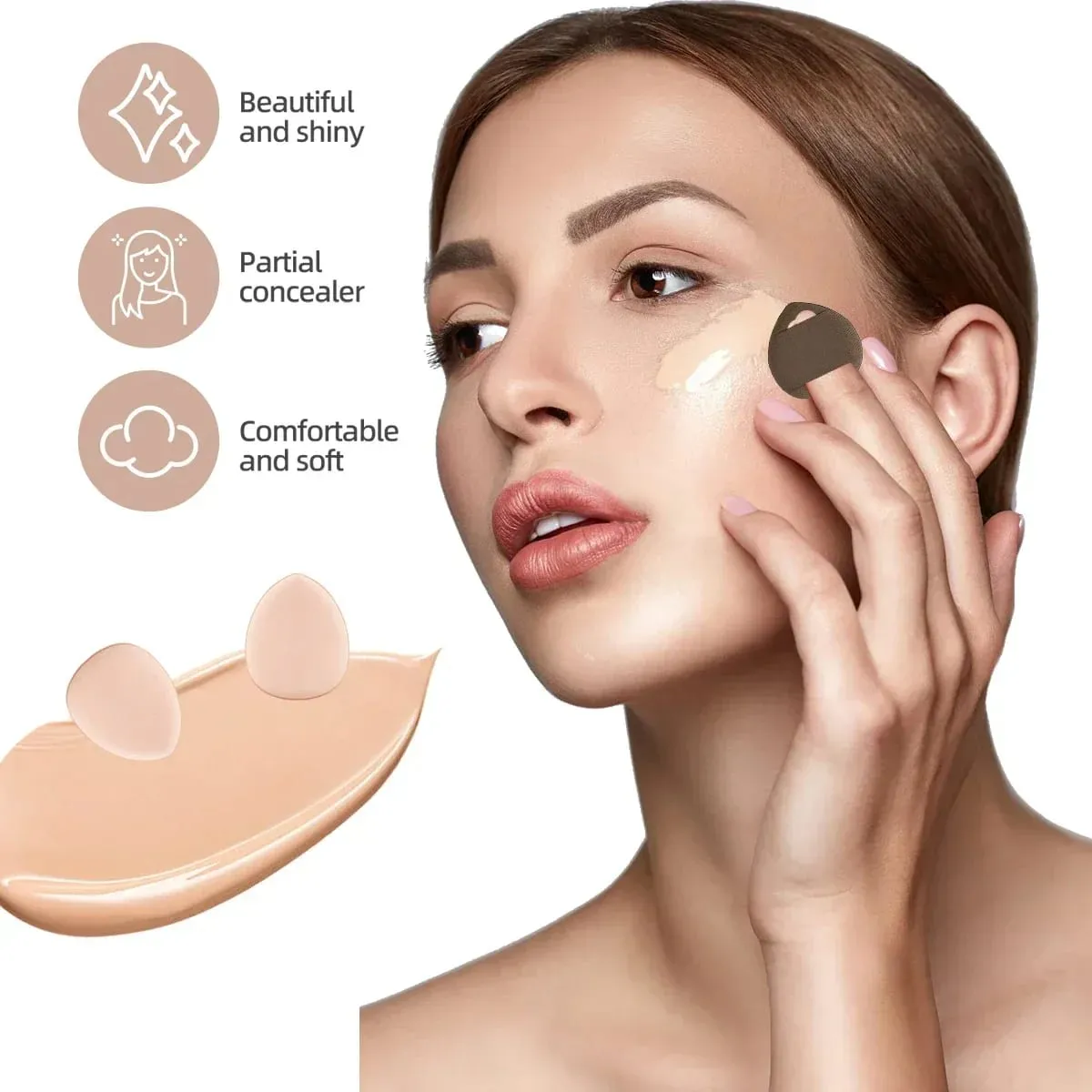Ensemble de pinceaux de maquillage tout-en-un, 20/40 pièces, éponge de beauté, bandeau bouffant et bracelet, outils cosmétiques professionnels, cadeau — image 4