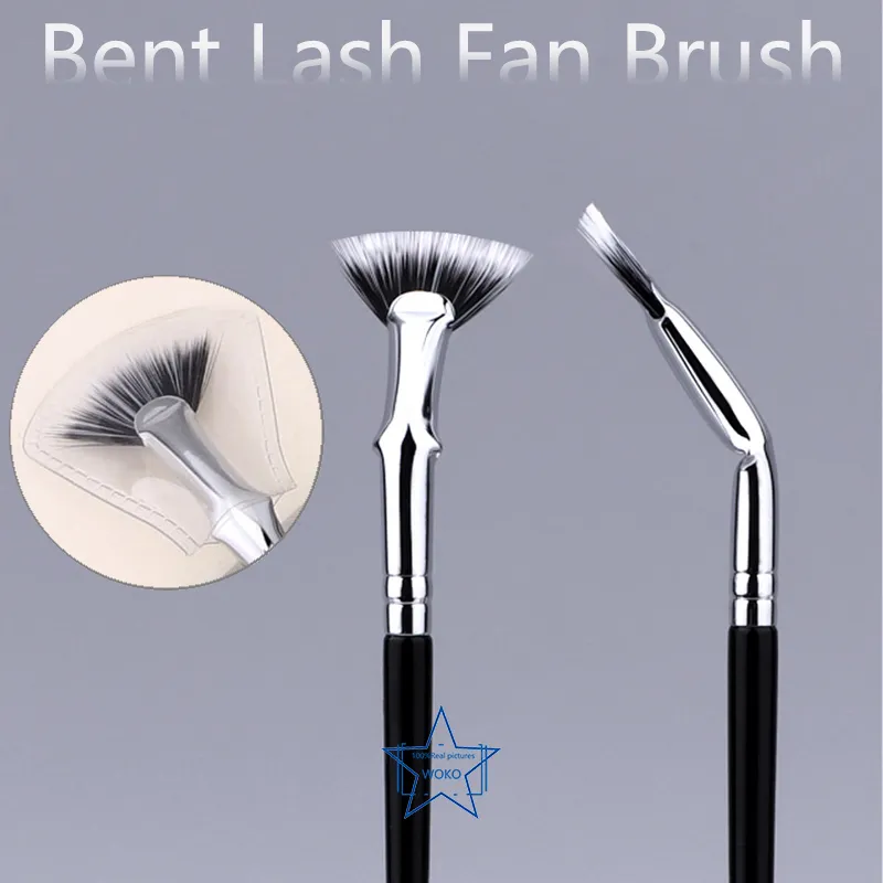 แปรงขนตาพัดลม Bent Lash แปรงพัดลม แปรงขนตา แปรงพัดลมขนาดเล็ก Professional MINI แปรงขนตา Make Up TOOL — image 1