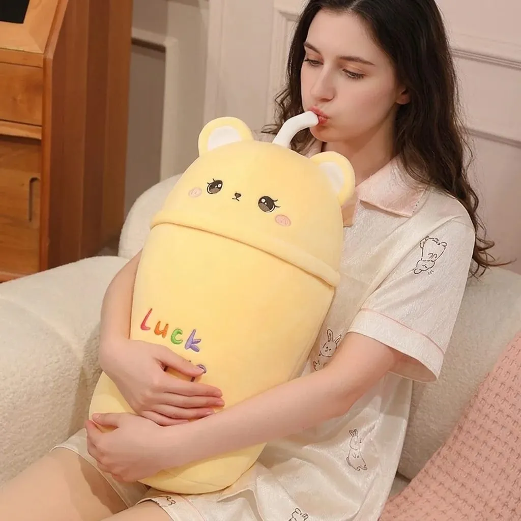 Tazza da tè al latte Cuscino in peluche Cuscino per divano morbido imbottito per animali Coperta squishy Adorabile decorazione per la casa Giocattoli Regali a sorpresa di compleanno — image 3