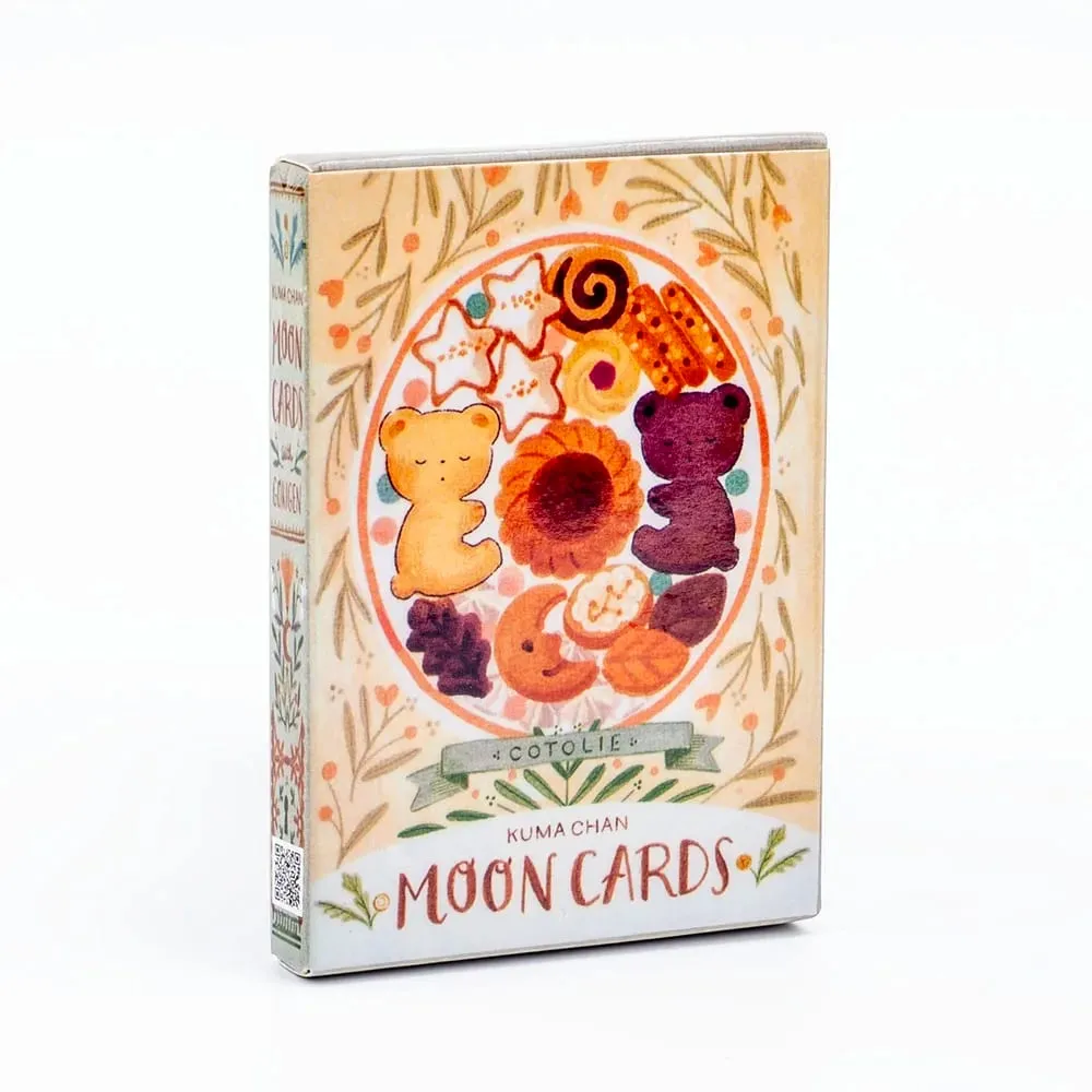Cotolie KUMACHAN MOON CARDS 24 Stk Deck Engelsk Version Adorable Bear Oracle Cards Brætspil til familiefest 10,4*7,4cm — image 1