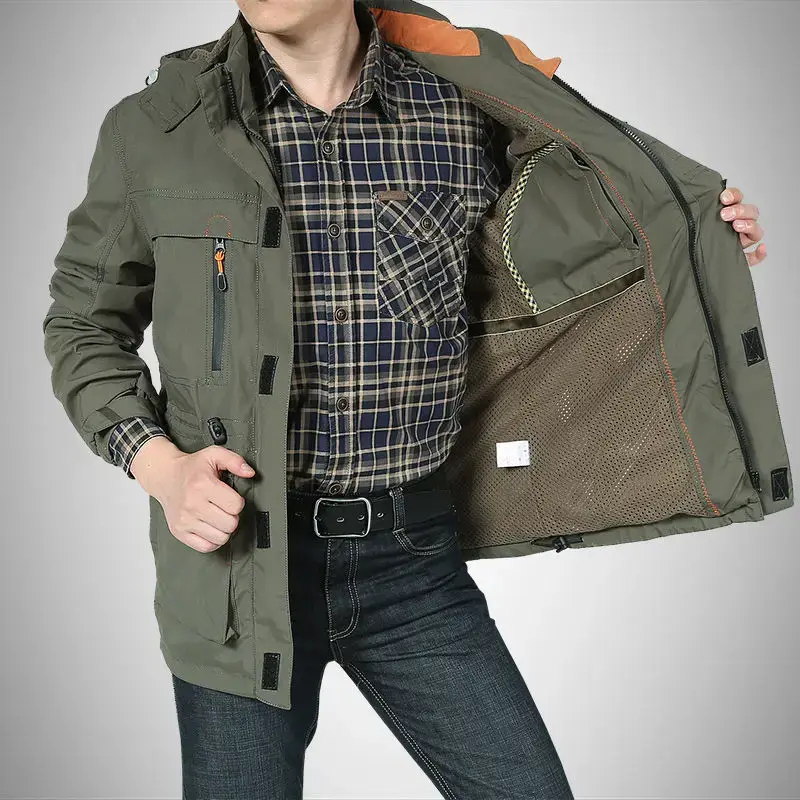 2026 New Style Spring-Autumn Outdoor Lightweight Casual Jacket Waterproof Breathable Men's Coat — image 1