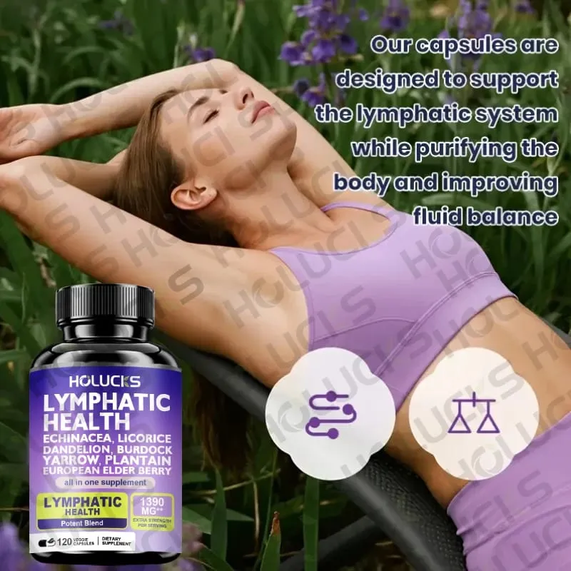 Acquista 2 Ricevi 2 gratis! Il supporto delle capsule per la salute linfatica pura riduce il gonfiore stimola la disintossicazione e il sistema immunitario migliora la circolazione — image 5