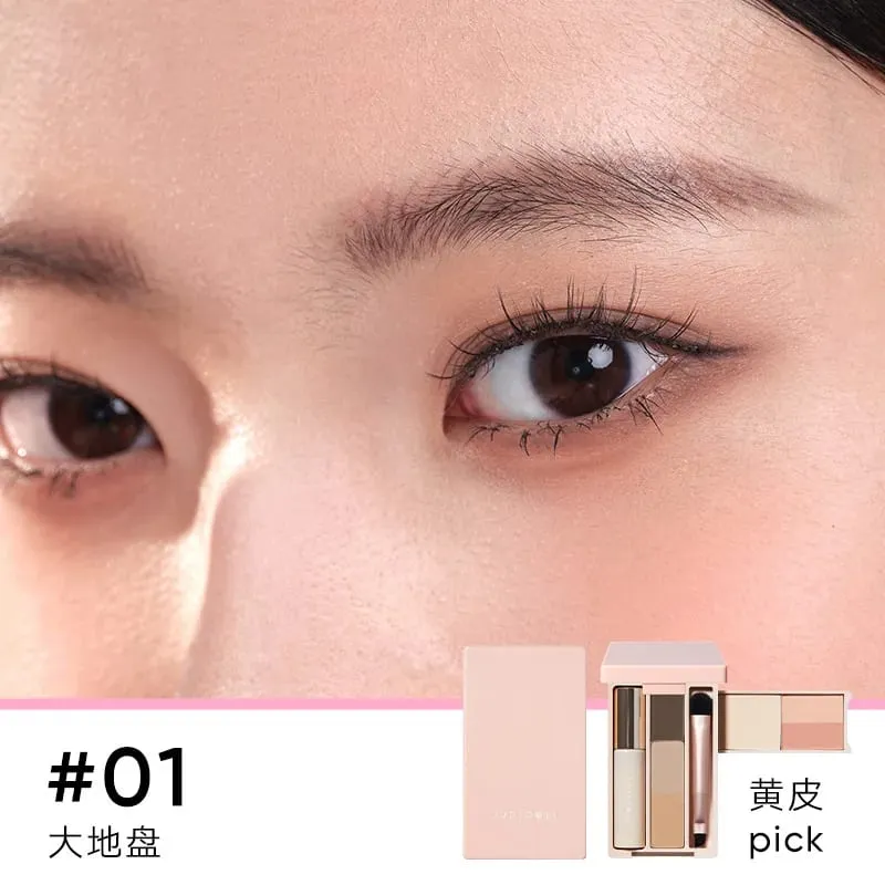 Judydoll Travel แผ่นที่ครอบคลุม Mini Grooming Blush Plate แต่งหน้าแบบบูรณาการสะดวกปาล์มแผ่น — image 8