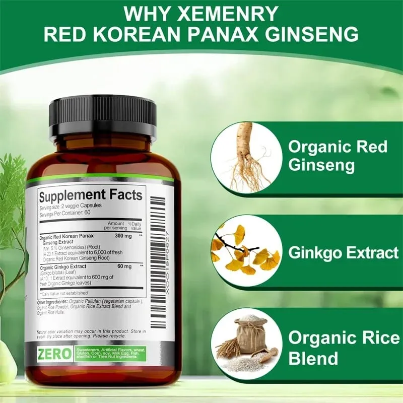 Ginseng Panax rouge coréen – Augmente la masse musculaire, stimule la production d'énergie, améliore l'humeur, augmente l'endurance et les performances. — image 3