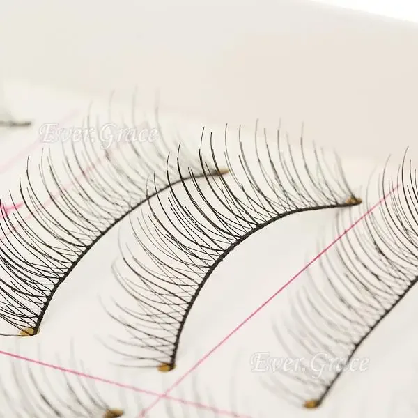10 Pair Makeup Natural Long Handmade Soft False Eyelashes Eye Lash Wedding Party — image 3