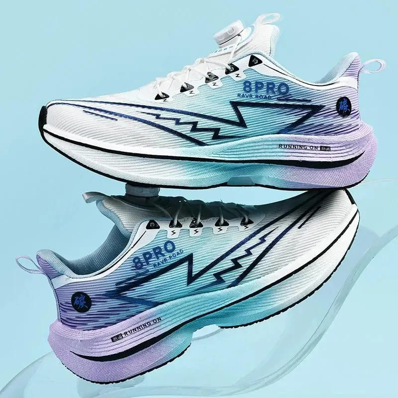 แผ่นคาร์บอนรองเท้าวิ่งมาราธอนผู้ชายผู้หญิง Breathable น้ำหนักเบา Shock Absorbing ลื่นกีฬารองเท้าผ้าใบ — image 9