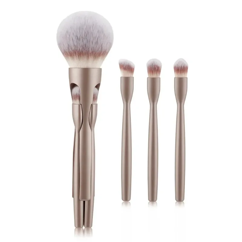 4 pezzi 4 in 1 set di pennelli per trucco aspirazione magnetica pennello per fard in polvere pennelli per trucco da viaggio pennello per correttore morbido — image 8