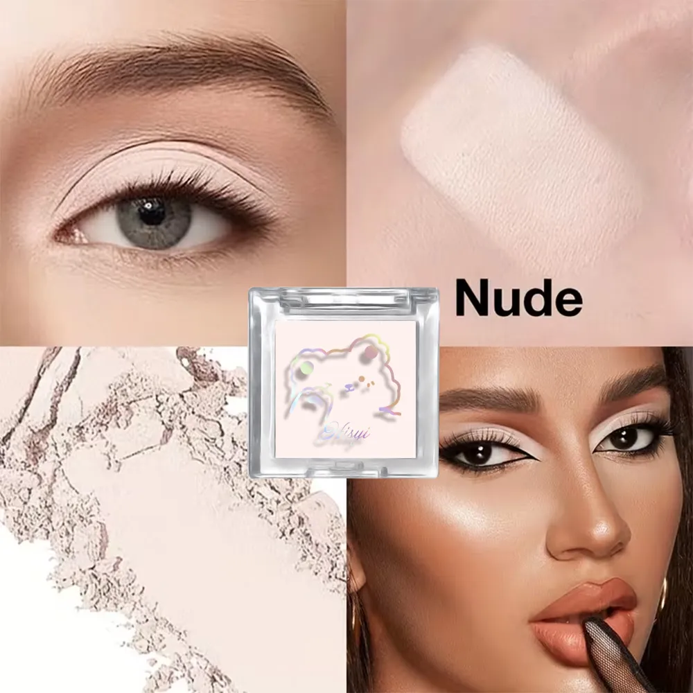 Palette de fards à paupières blanc mat, Base de pli coupée, surligneur, imperméable, longue durée, éclaircissant, coque de maquillage pour les yeux — image 5