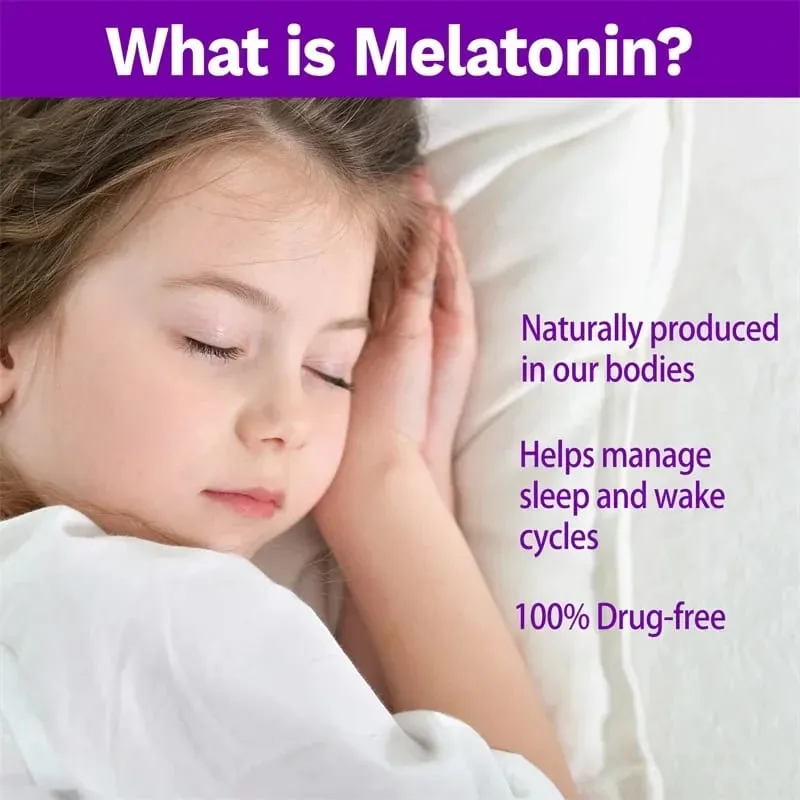 Melatonin Gummies 1 มก. - เครื่องช่วยการนอนหลับสำหรับเด็กบรรเทาความเครียดปรับปรุงการนอนไม่หลับปรับปรุงคุณภาพการนอนหลับและการนอนหลับที่ลึกยิ่งขึ้น — image 6