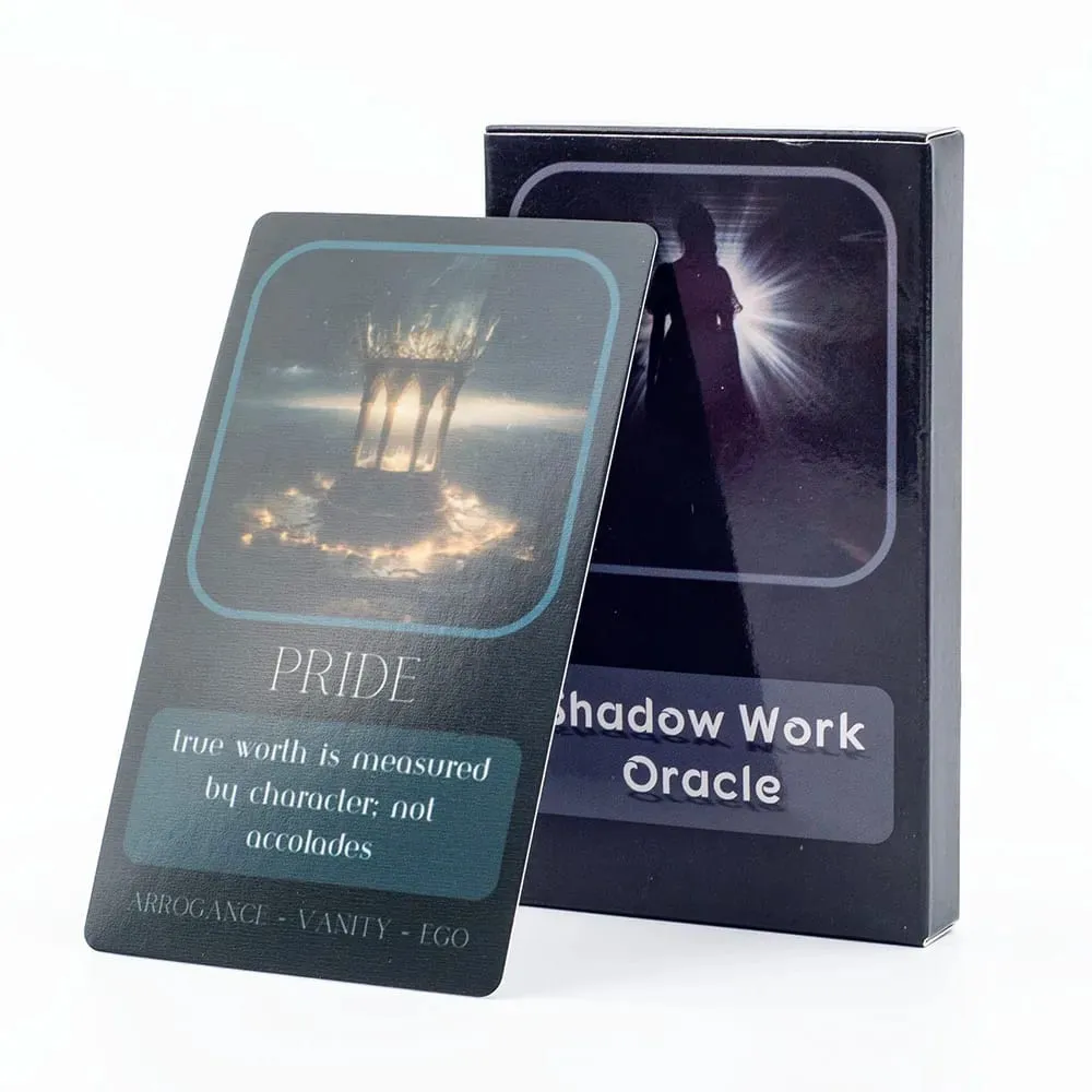 Shadow Work Oracle til familiefest Højkvalitets Fortune Borad-spilspil med 33 engelske visioner spådomskort 10,3*6,1 cm — image 1