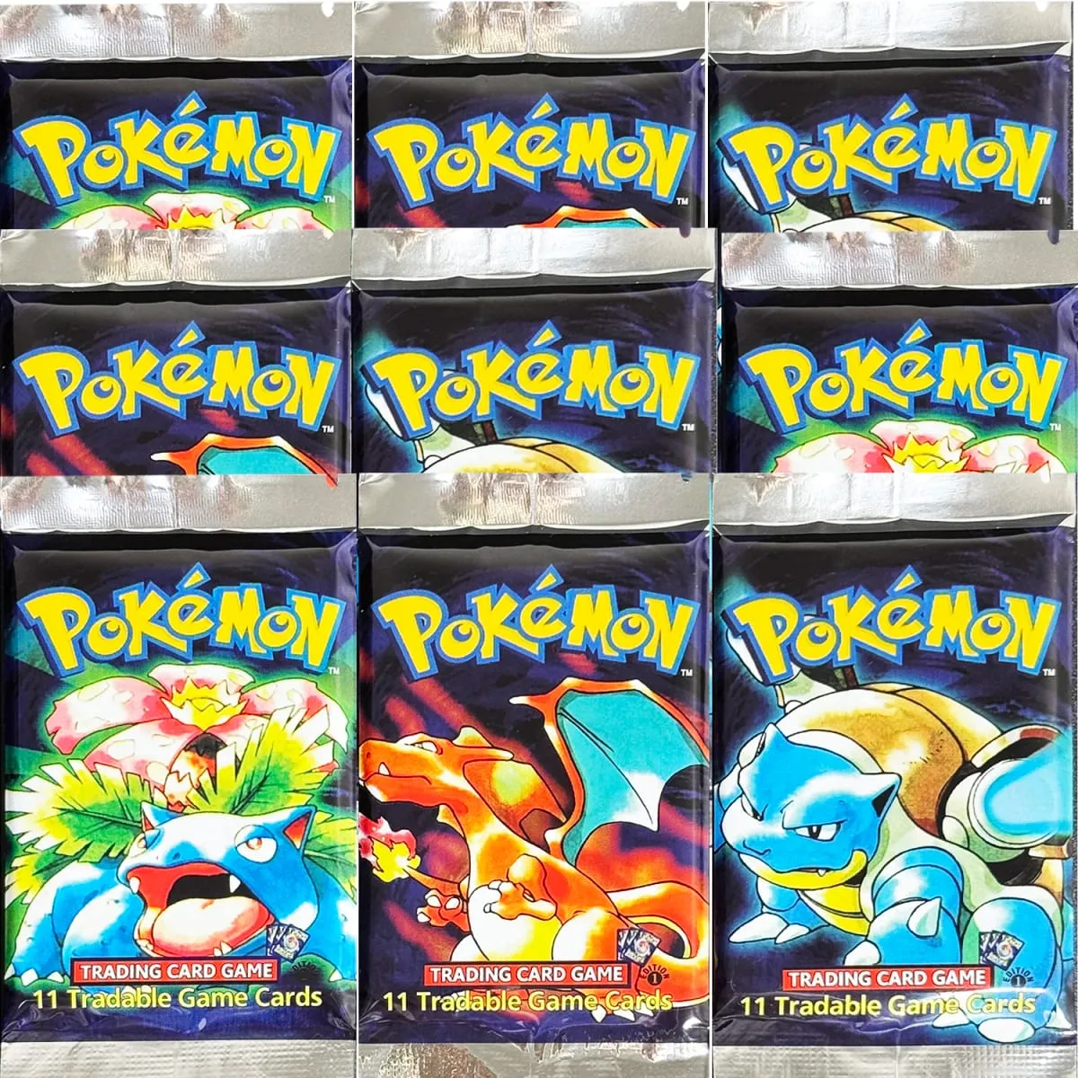 1ST Edition ชุดฐาน 1999 Booster Pack TCG ชุดฐานไม่จำกัดการ์ดเกม Pokemon Charizard Blastoise Venusaur PTCG สะสม — image 3