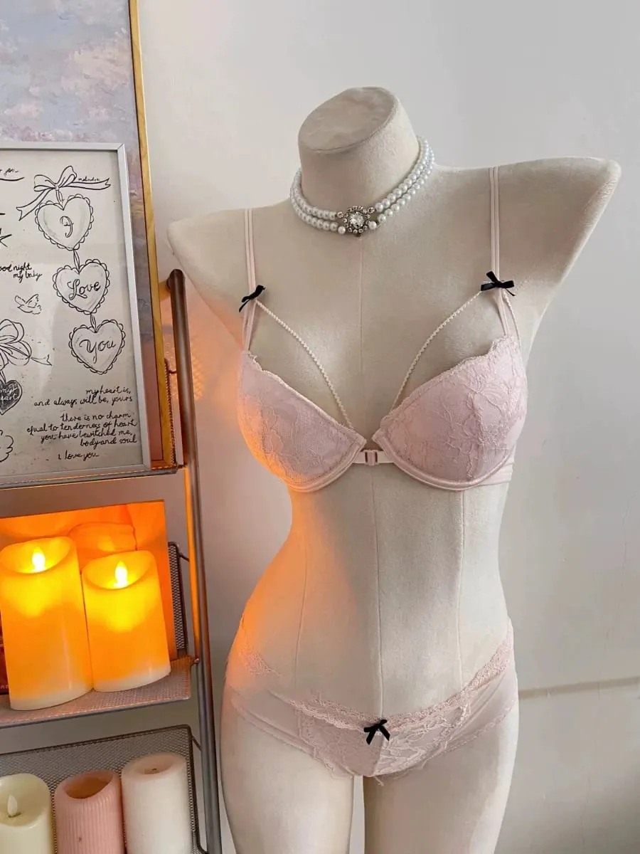 Sutiã e conjunto de sutiã com fecho frontal, coquete mínimo, alças finas sem fio, beleza, envoltório lateral, suporte pequeno, busto curvilíneo, luz íntima — image 11