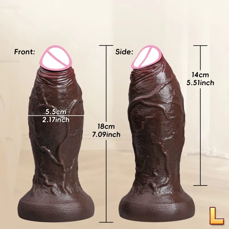 XXL ขนาดใหญ่ที่ใหญ่กว่าสมจริง Dildos ซิลิโคนหนา Anal Dildo Expander หนาอวัยวะเพศชายของเล่นสำหรับผู้ใหญ่ Masturbation Butt Plug 18 + — image 16