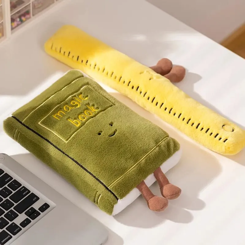 Kawaii Briefpapier Rohstoff Plüsch Spielzeug Gefüllte Humanoiden Herrscher Buch Bleistift Spitzer Radiergummi Kissen Dekoration Geschenk — image 3