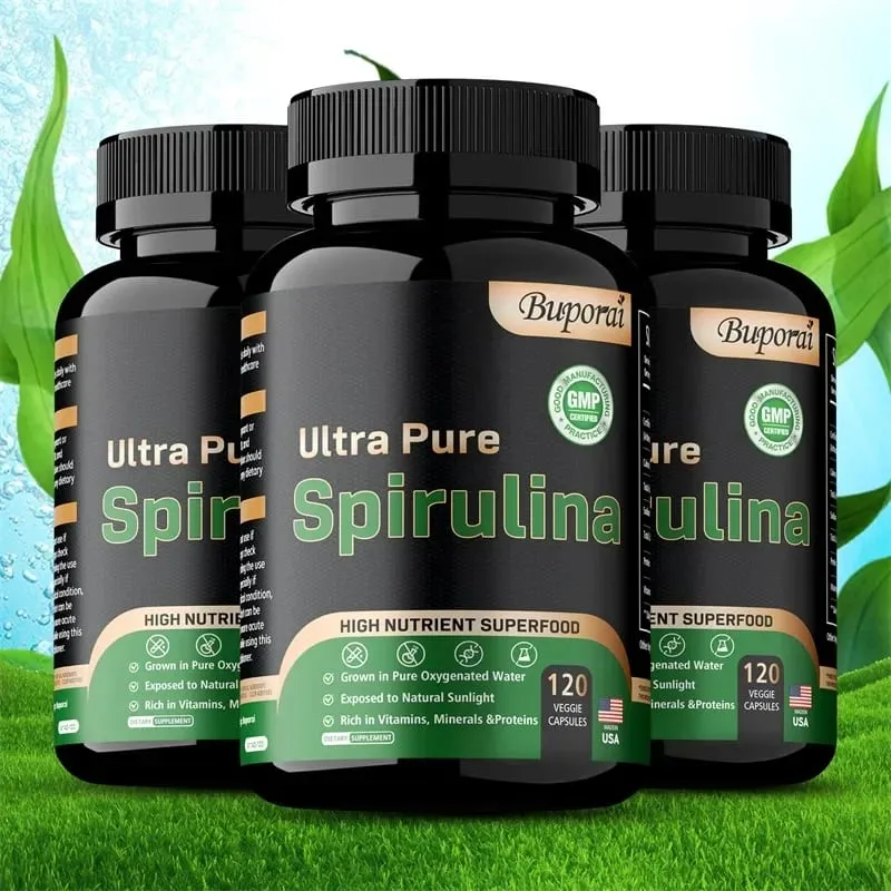 Spirulina Organik - Detoksifikasi Sistem Imun Antioksidan Kardiovaskular Meningkatkan Kesihatan PencernaanSuplemen Tambahan — image 2