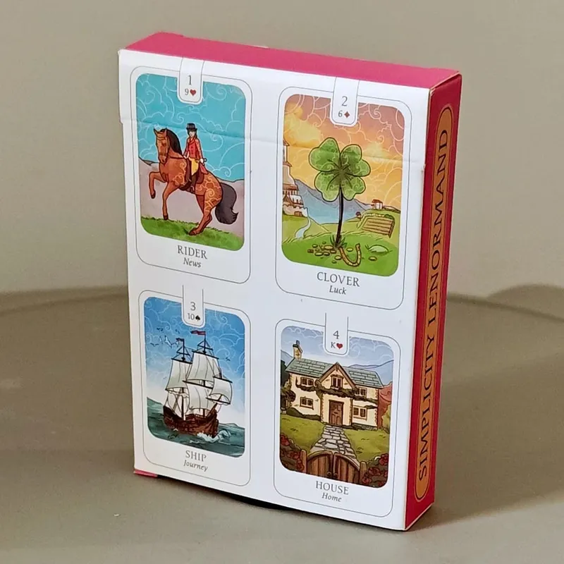 Semplicità Lenormand Deck 9*6 cm 41 pezzi Carte splendidamente illustrate con simbolismo significativo con carte Sì No Forse