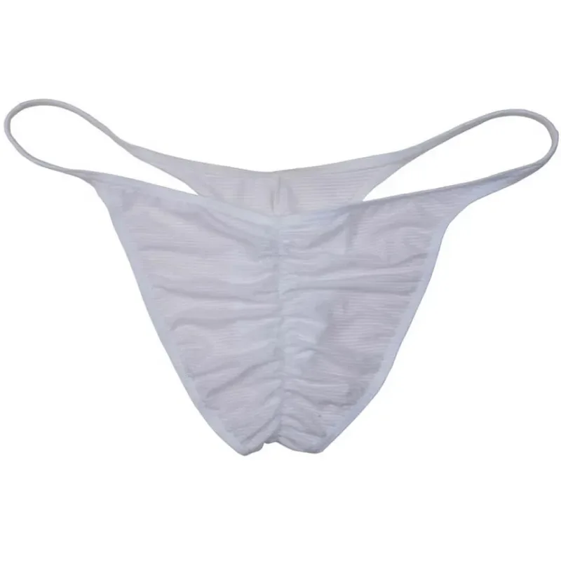 Men Brazilian Bikini Brief Pucker Bikinis Underwear Mini Trunks Slip Homme Ice Silk Cheeky Shorts Briefs — image 12