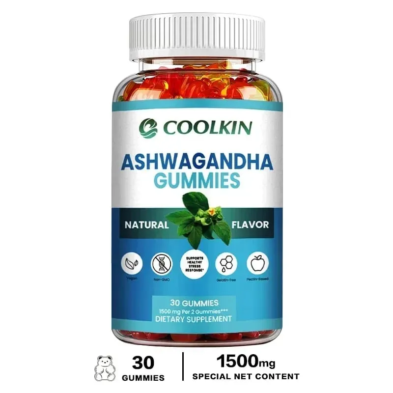 Gummies Ashwagandha - บรรเทาความเครียดปรับปรุงความเข้มข้นส่งเสริมสมองและสมดุลพลังงานและปรับปรุงสุขภาพการนอนหลับ