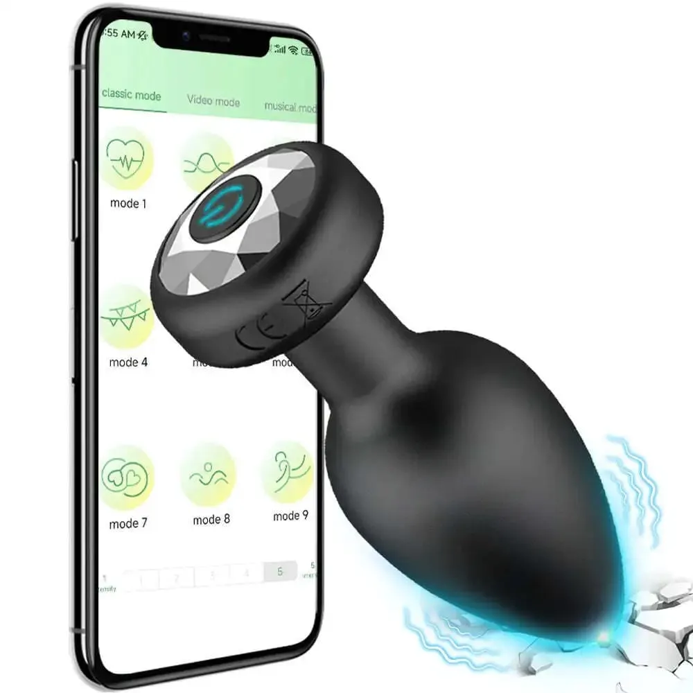Bluetooth-fjernbetjening Anal Vibrator 10 Modes Butt Plug Mænd Prostata Massager Stimulator Butt Plug Kvinde Onanist Sexlegetøj — image 1