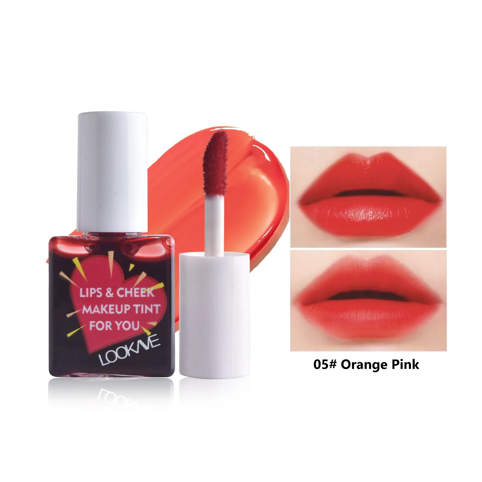 Lip Cheek Water Tint Mat Lip Stain Fugtgivende Frugt Flydende Læbestift Blush 6 Farve Lip Gloss Langtidsholdbar Vandfast Kosmetik — image 12