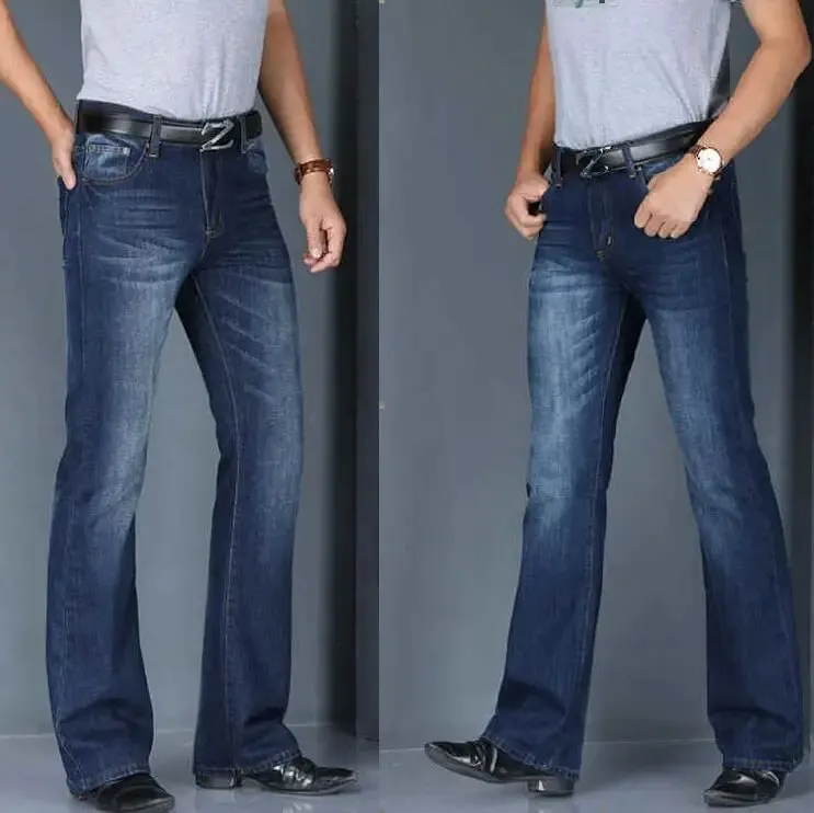 Men's Flared กางเกงยีนส์หลวมผู้ชายขาใหญ่กางเกงยีนส์ผู้ชายกางเกง Boot Cut Designer กางเกงยีนส์คลาสสิกหลายรูปแบบขนาด 28-40 — image 12