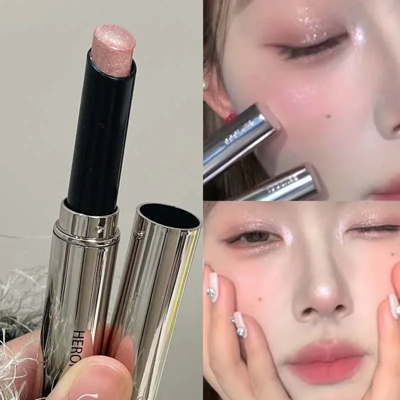 L'evidenziatore in stick per ombretto con glitter perlescenti e diamanti illumina naturalmente il trucco degli occhi, ombretto lucido e brillante, penna a baco da seta — image 5