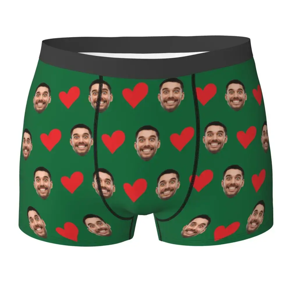 Personalized Face Photo Underwear Custom Heart Boxer Briefs Men Briefs Gift For Husband Anniversary Gift for Dad — image 4