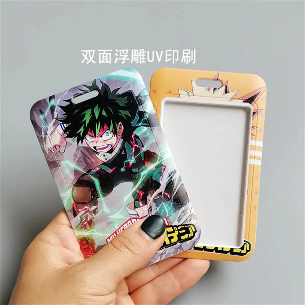 Tokoh My Hero Academia Pemegang Kad Kartun Pelajar Lanyard Telefon Bimbit Kampus Kartun Clutch Deku All Might Pemegang Kad Kartun — image 3