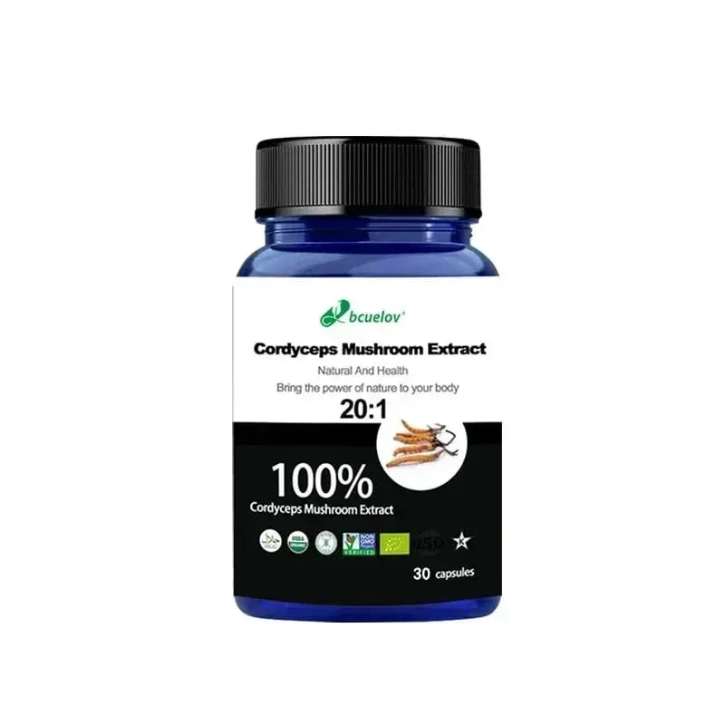 Supplément d'extrait de champignon Cordyceps pur - Améliore l'énergie respiratoire, le système immunitaire et les reins, soutient la santé des capsules végétariennes — image 9