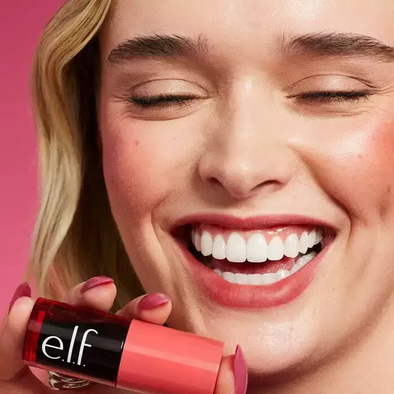 Elf Blush สำหรับริมฝีปากแก้ม Smooth Liquid Blush Two-ended ลิปสติกลิปกลอสแต่งหน้าติดทนนานสีชมพู Primer สำหรับ Pore Minimization — image 6