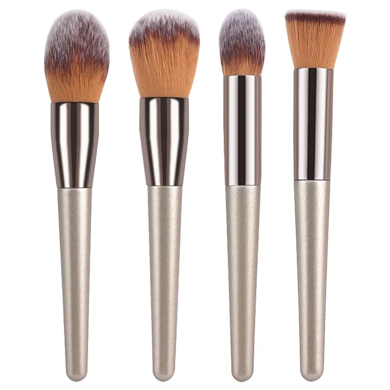 แชมเปญร้อนชุดแปรงแต่งหน้าสำหรับผู้หญิงเครื่องสำอางค์ Foundation Powder Blush อายแชโดว์ Kabuki Blending Make Up Brush เครื่องมือความงาม — image 9