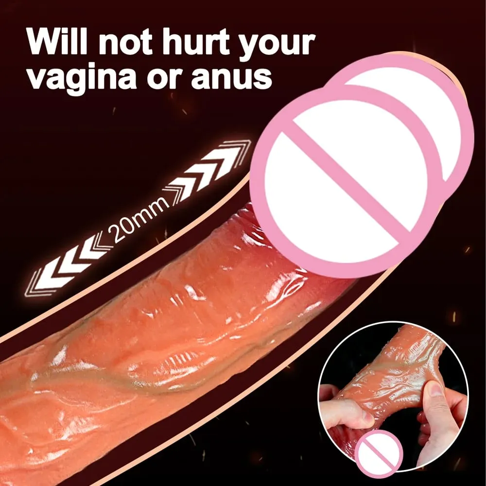 Teleskop Realistischer Dildo Vibrator Heizung Thrusting Vibrador Erwachsene Sexspielzeug für Frauen Männer G-Punkt — image 6