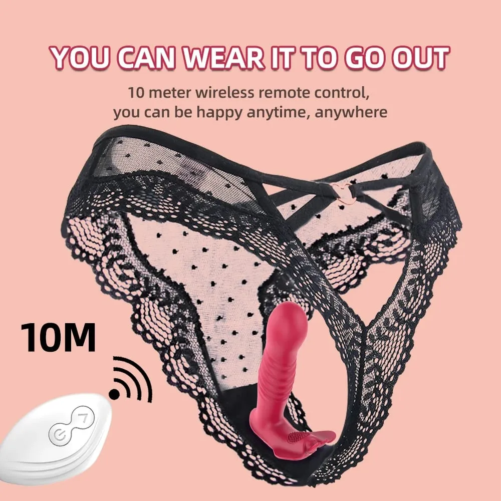 Stimolatore del clitoride delle donne del vibratore di spinta telecomandato che gira il dildo telescopico che vibra i giocattoli del sesso del prodotto degli adulti — image 5