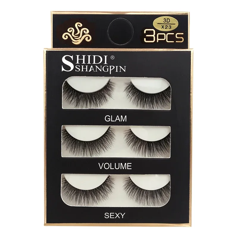 Faux Cils 3 paires de Faux Cils naturels longs en vison 3D, doux, moelleux, vaporeux, faits à la main, outils de maquillage pour les yeux, Maquiagem — image 16