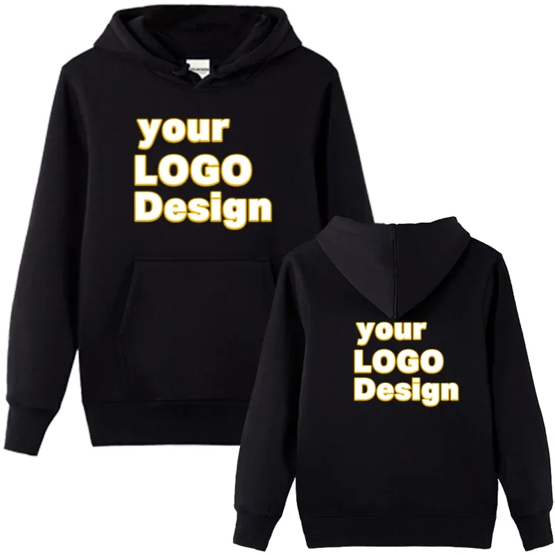 Custom Hoodies DIY Text Logo Image Print High Quality Hoodie Customized Sport Casual Sweatshirt Personalized Christmas Gift — image 5