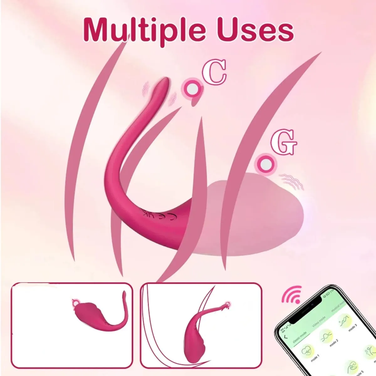 Vibratore vaginale senza fili Controllo app G Spot Massaggiatore vibrante anale Stimolatore indossabile Giocattolo adulto del sesso per coppie — image 5