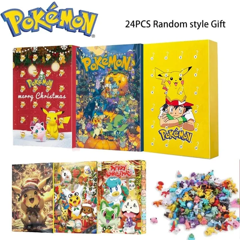 Calendrier de l'avent de noël Pokemon 24 pièces/ensemble, mignon Pikachu Charizard en PVC, petite figurine de dessin animé, boîte Surprise, cadeau d'anniversaire et d'halloween — image 1