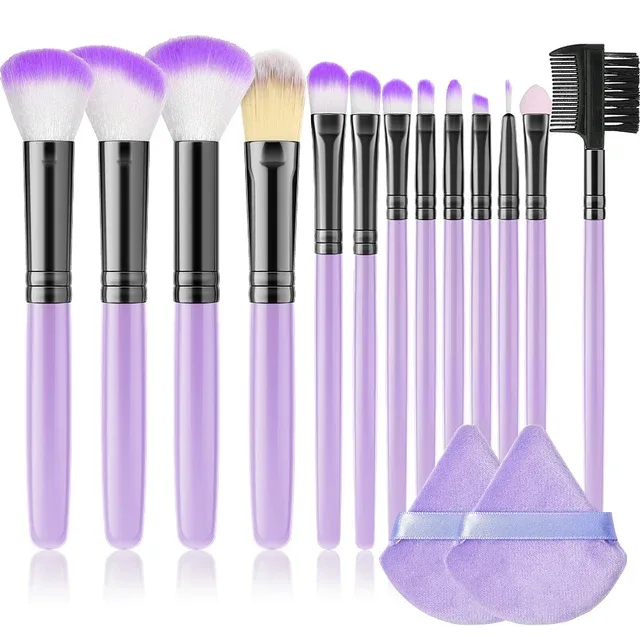Professional 13PCS Makeup Brushes Set 2 Powder Puff Sponge for Cosmetics Foundation Blush Eyeshadow Blending Brush Beauty Tools — image 21