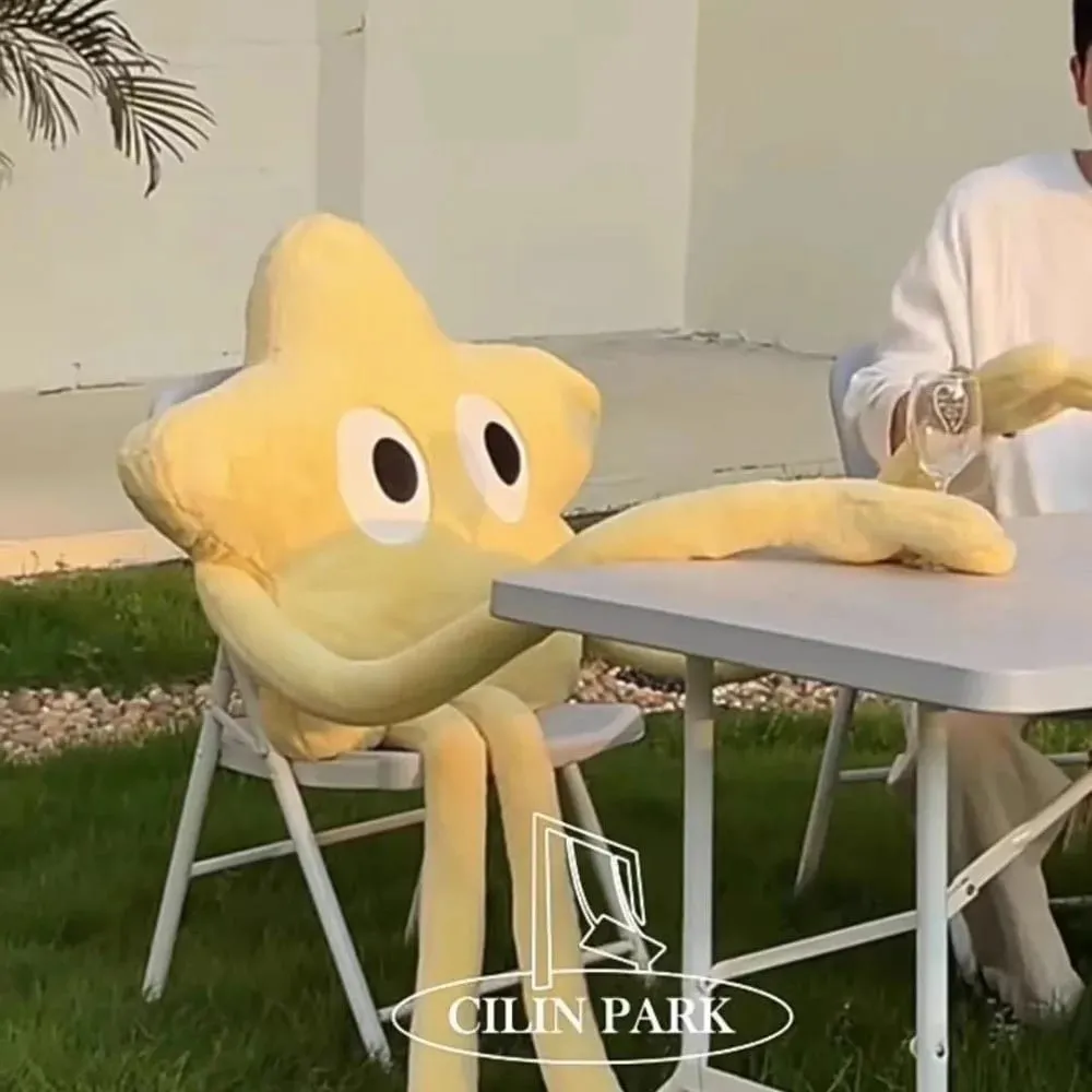 Simpatico cuscino in peluche a forma di stella da 110 cm, morbido cuscino imbottito, decorazione per la casa — image 6