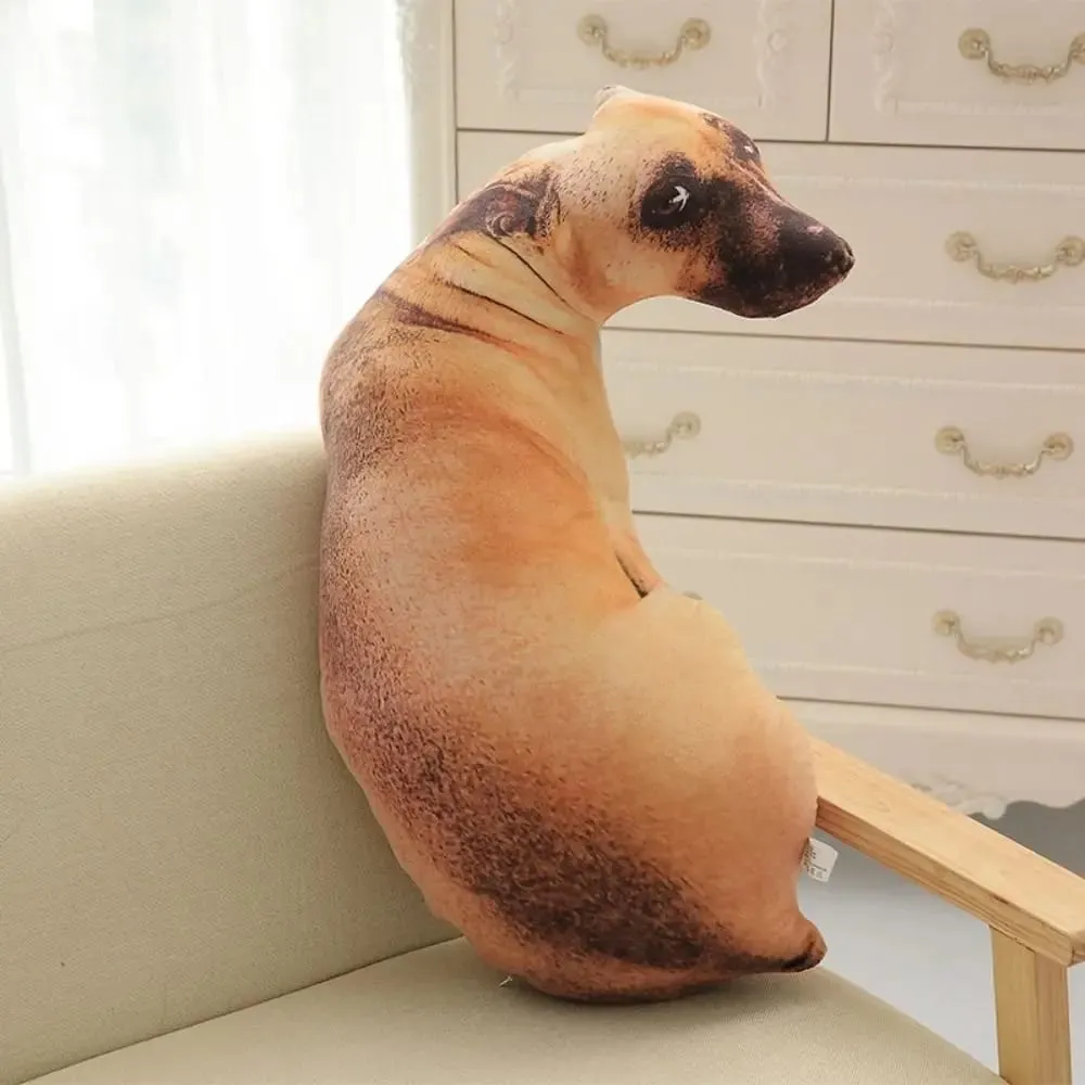 Hound 3D Lifelike Animal Throw Pillow Soft Plush Dog Pillow Creative Cushion Office — image 6