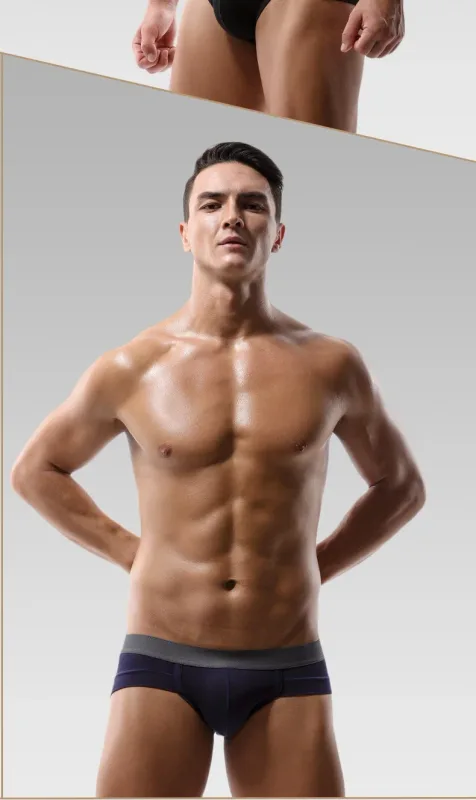 5PCSSlip da tre pezzi da uomo con custodia a forma di U, tessuto modal, traspirante, pantaloni a vita bassa estivi per giovani — image 21