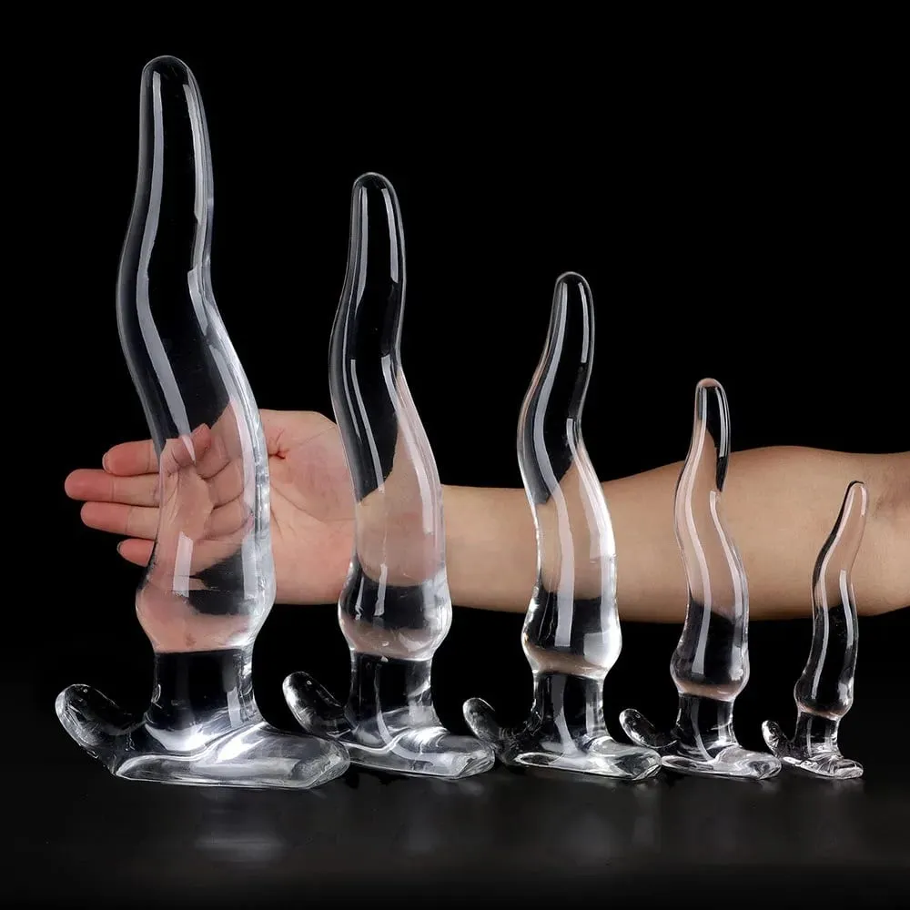 Trasparente Grandi Dildo per Le Donne Stimolatore Della Vagina Anal Plug Animale Artificiale Pene Masturbatore Femminile Giocattolo Del Sesso Degli Uomini Butt Dilatatore — image 1