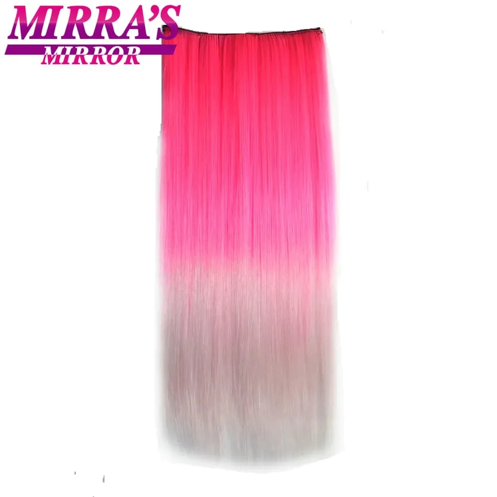 Clip In Hair Extensions With Clips Hairpieces Synthetic Extension False/Fake Hair Blonde Eunice Hair Long Hair Pieces Red Pink — image 54