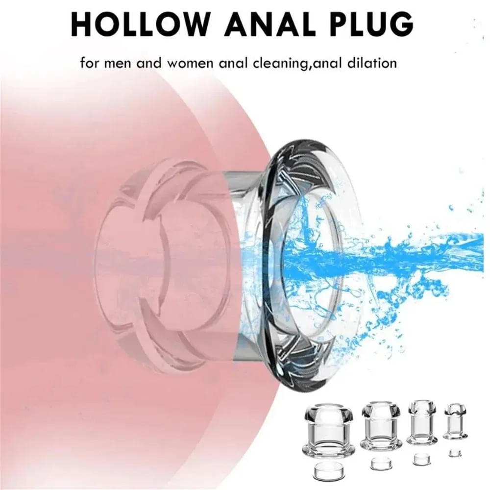 Hollow Anal Plug Silicone Butt Plugs with Stopper Anal Dilator Anus Tunnel Expansion Prostate Massage Sex Toys For Woman Men Gay — image 2