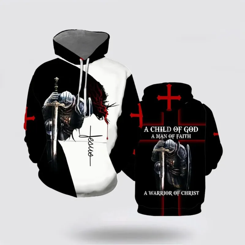 2025 primavera y otoño Dios Jesús gráfico jerseys Animal León 3d impreso sudaderas con capucha deportes Casual diario sudaderas Unisex — image 1