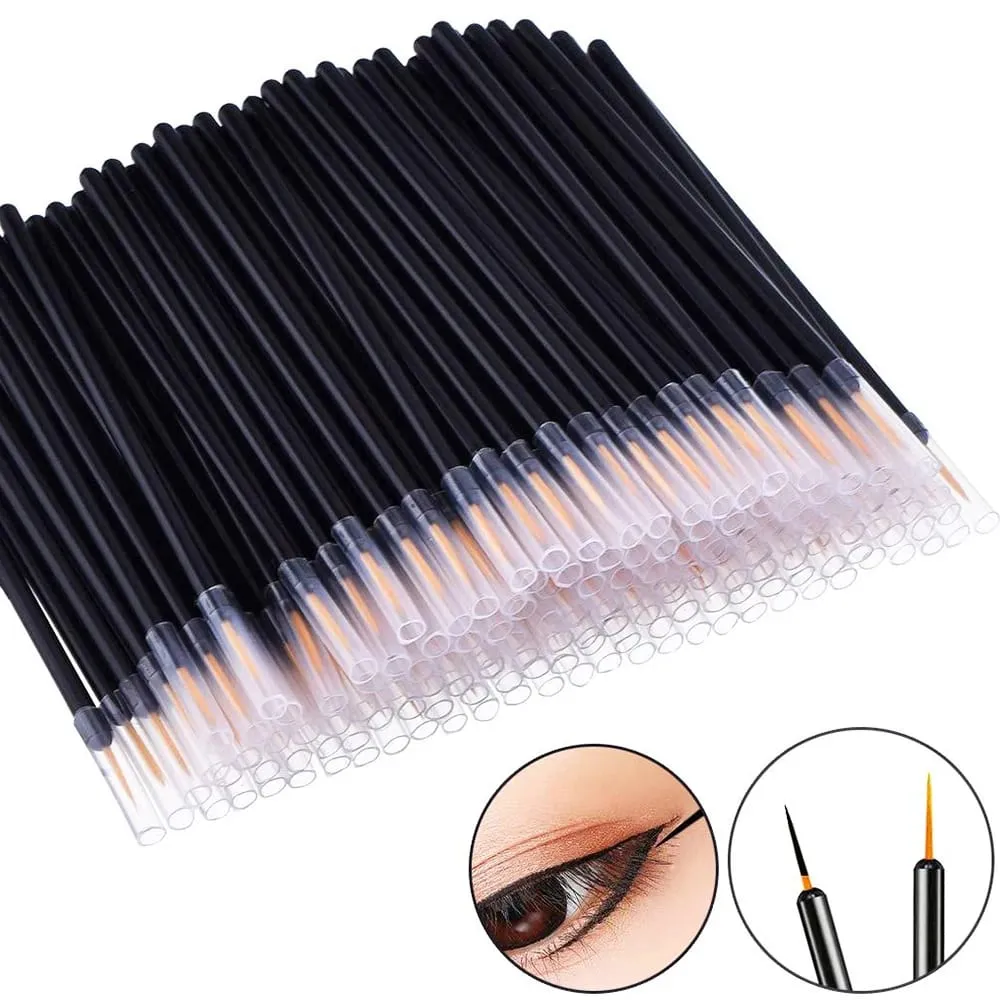 50/100pcs Eyeliner Brushes Eyelash Eyeshadow Applicator For Nail Art Painting Pen Tool Eye Lash Wands Makeup Accessories — image 6